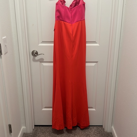 Color Block High Slit Gown - Picture 3 of 3